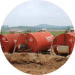 On Site Fuel Tanks Quality Oil Company LLC fuel tanks out on the field